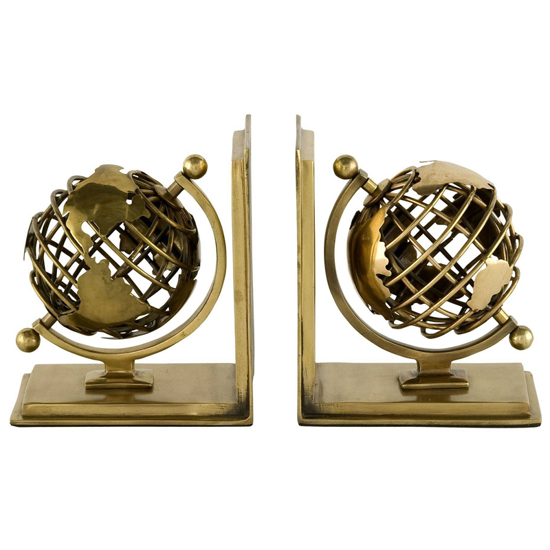 Держатель для книг Eichholtz Bookend Globe set of 2 Латунь Античная полированная Держатель для книг Eichholtz Bookend Globe set of 2 Латунь Античная полированная в Волгограде | Loft Concept