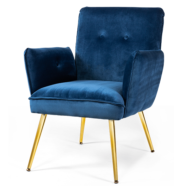 Кресло Mentoro blue Синий Латунь Кресло Mentoro blue Синий Латунь в Волгограде | Loft Concept