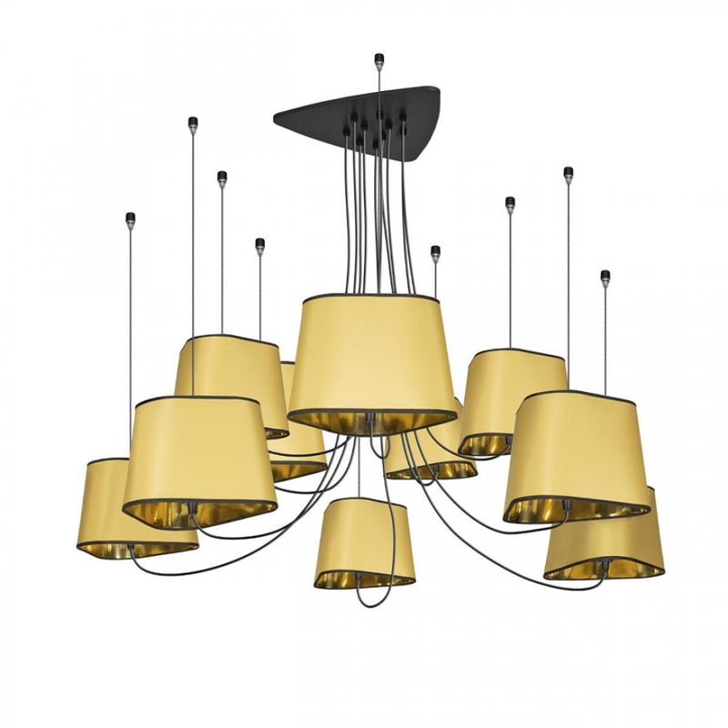 Люстра Designheure Lighting Gold 10 плафонов Золотой Черный Люстра Designheure Lighting Gold 10 плафонов Золотой Черный в Волгограде | Loft Concept