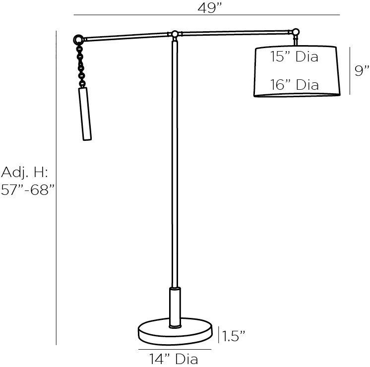 Торшер Arteriors NEWARK FLOOR LAMP Торшер Arteriors NEWARK FLOOR LAMP в Волгограде