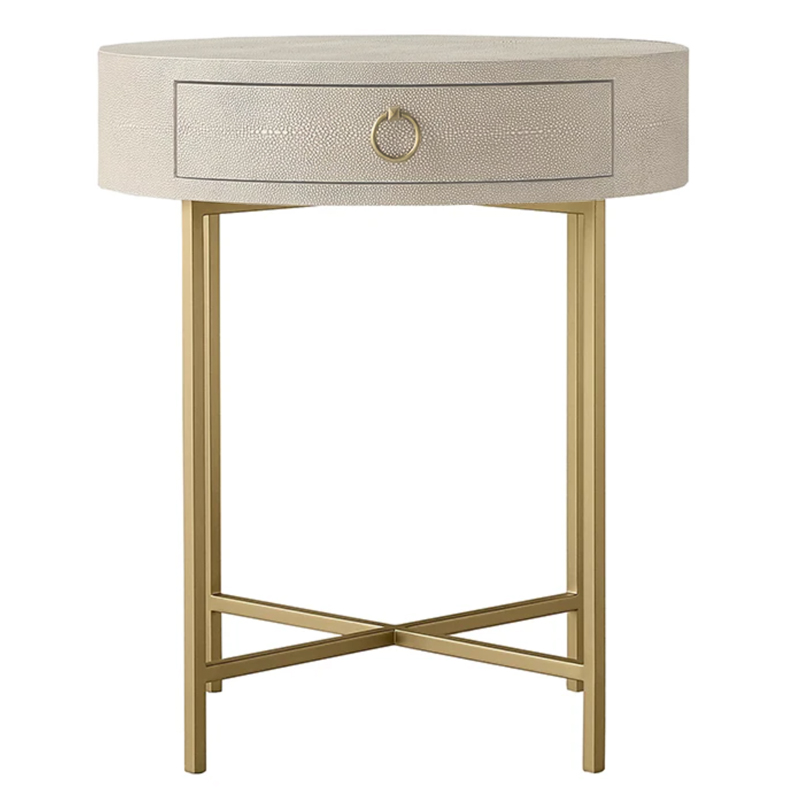 Gaston Stingray Round Ivory Side Table Приставной стол скат Золотой ivory ( слоновая кость ) Gaston Stingray Round Ivory Side Table Приставной стол скат Золотой ivory ( слоновая кость ) в Волгограде | Loft Concept