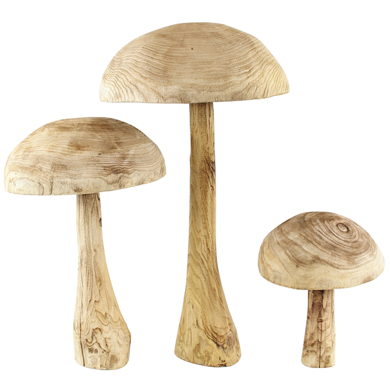 Декоративные деревянные статуэтки Грибы Wooden Mushrooms Древесина Декоративные деревянные статуэтки Грибы Wooden Mushrooms Древесина в Волгограде | Loft Concept