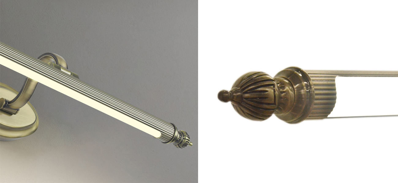 Настенная подсветка в бронзовом цвете  Cornice 71 см - фото №1