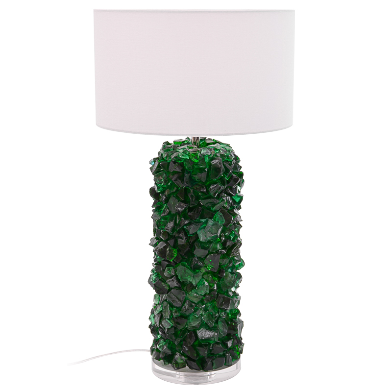 Настольная лампа Enide Green Table Lamp с абажуром Зеленый Белый Прозрачный Настольная лампа Enide Green Table Lamp с абажуром Зеленый Белый Прозрачный в Волгограде | Loft Concept