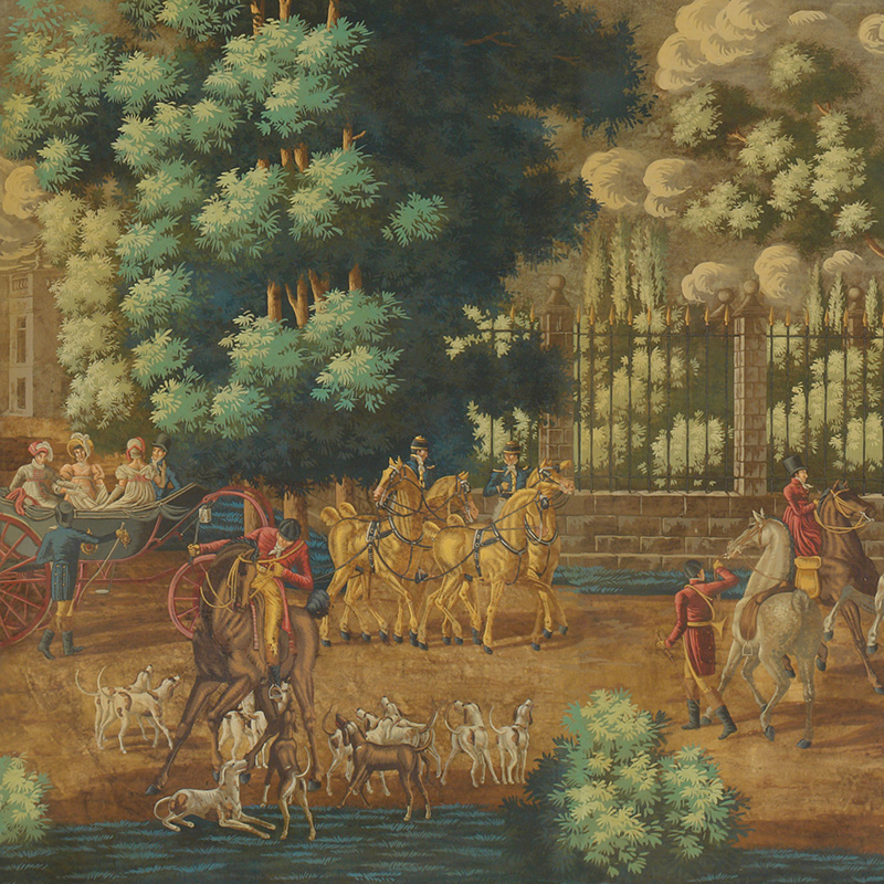 Обои ручная роспись La Chasse de Compiègne Jacquemart on antique Обои ручная роспись La Chasse de Compiègne Jacquemart on antique в Волгограде | Loft Concept
