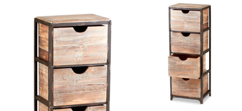 Тумба в винтажном стиле Industrial Metal Rust Tall Storage Shelf Тумба в винтажном стиле Industrial Metal Rust Tall Storage Shelf - Loft-Concept в Волгограде