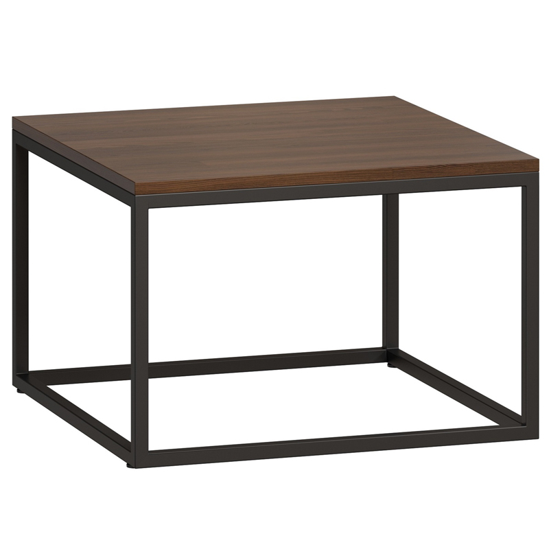 Кофейный стол Industrial Oak Philomel Coffee Table square Коричневый Черный в Волгограде | Loft Concept 
