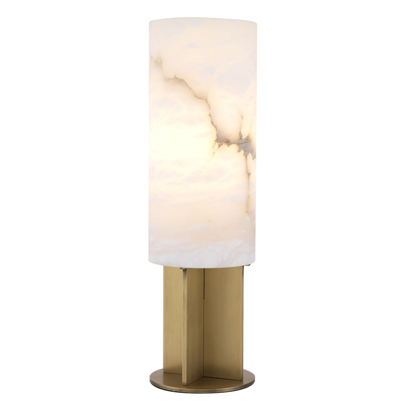 Настольная лампа Eichholtz Table Lamp Giorgina Латунь Античная полированная Белый Настольная лампа Eichholtz Table Lamp Giorgina Латунь Античная полированная Белый в Волгограде | Loft Concept