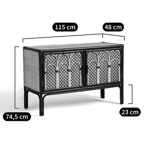 Комод для посуды из ротанга Felice Rattan Green Комод для посуды из ротанга Felice Rattan Green в Волгограде