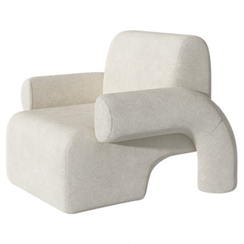 Кресло Odom White Boucle Armchair Белый Кресло Odom White Boucle Armchair Белый в Волгограде | Loft Concept