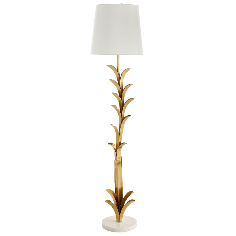 Торшер Arteriors ABBOTT FLOOR LAMP Латунь Белый Торшер Arteriors ABBOTT FLOOR LAMP Латунь Белый в Волгограде | Loft Concept