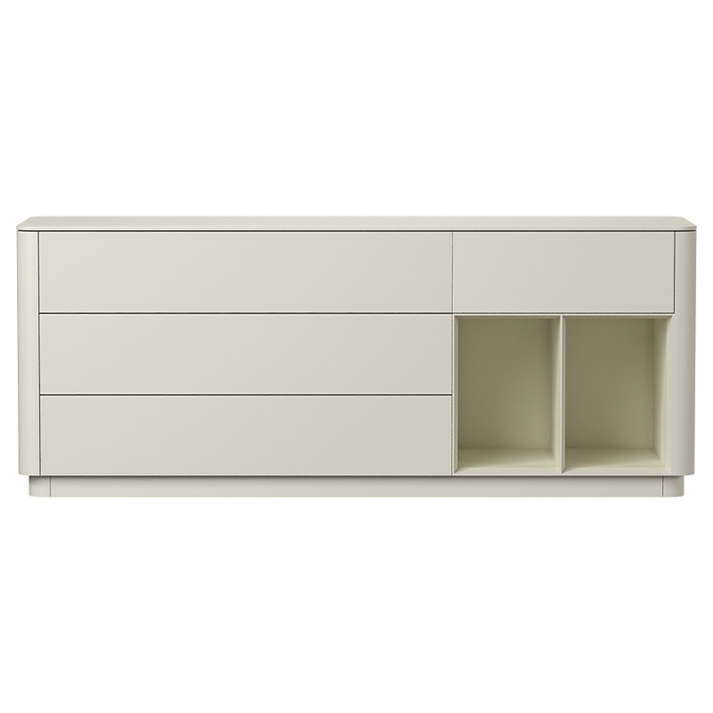 Тумба молочного цвета с ящиками и полками Tammi  Молочный в Волгограде | Loft Concept 