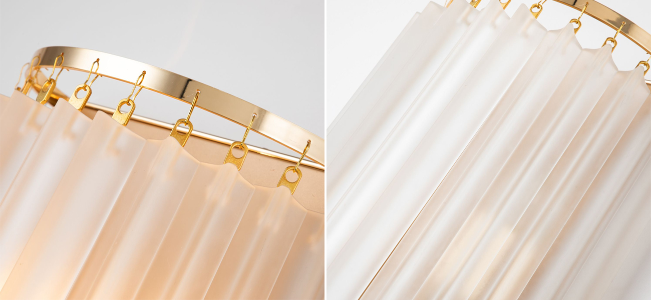 Бра с подвесками из стеклянных пластин Chrysaora - фото