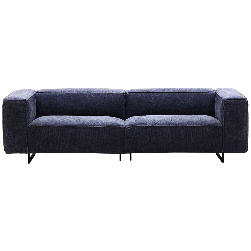 Диван Bastien Soft Dark Blue Sofa Темно-синий Черный Диван Bastien Soft Dark Blue Sofa Темно-синий Черный в Волгограде | Loft Concept