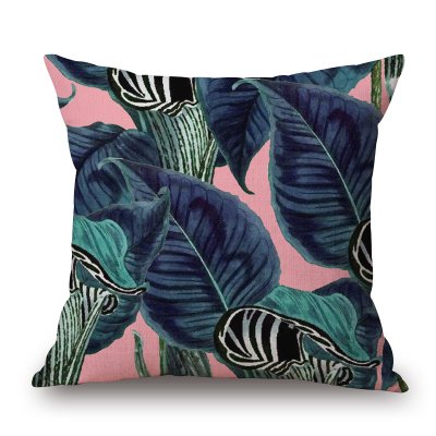 Декоративная подушка Tropics #2 Розовый пастельный Зеленый Декоративная подушка Tropics #2 Розовый пастельный Зеленый в Волгограде | Loft Concept
