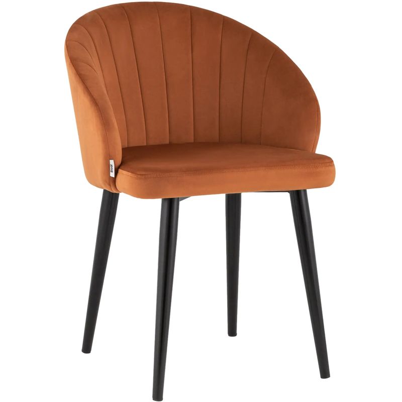 Стул Balsari Chair Терракотовый Велюр Терракотовый Черный Стул Balsari Chair Терракотовый Велюр Терракотовый Черный в Волгограде | Loft Concept