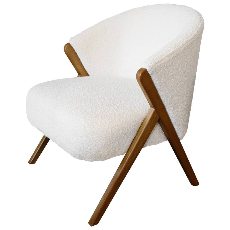 Кресло Etienne Boucle Armchair Коричневый Белый Кресло Etienne Boucle Armchair Коричневый Белый в Волгограде | Loft Concept