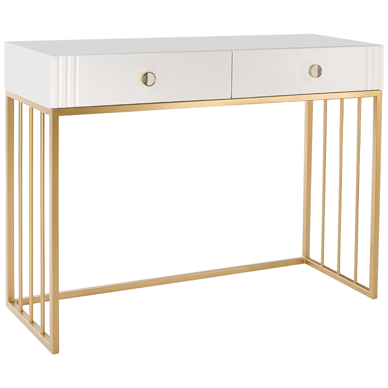 Консоль Caerwyn Console Белый Золотой Серый Консоль Caerwyn Console Белый Золотой Серый в Волгограде | Loft Concept