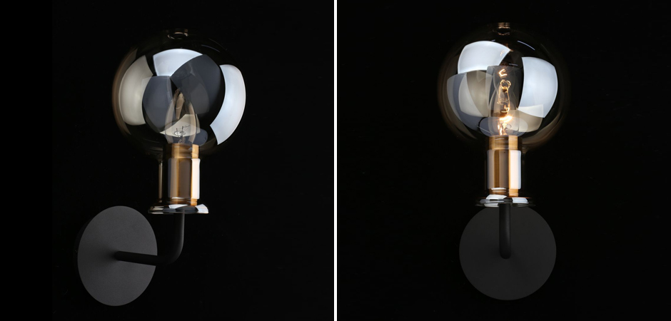 Бра c дымчатым стеклом Champagne Glasss Бра c дымчатым стеклом Champagne Glasss - Loft-Concept в Волгограде