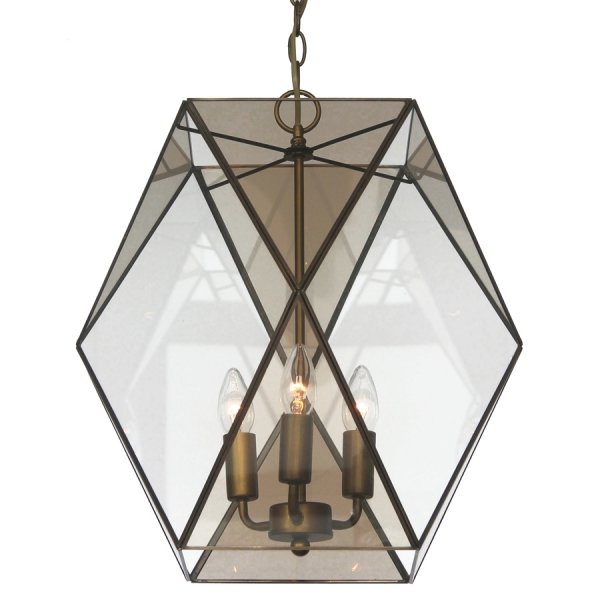 Подвесной светильник Rombius Pendant large III brandy glass Темная бронза винтаж Подвесной светильник Rombius Pendant large III brandy glass Темная бронза винтаж в Волгограде | Loft Concept