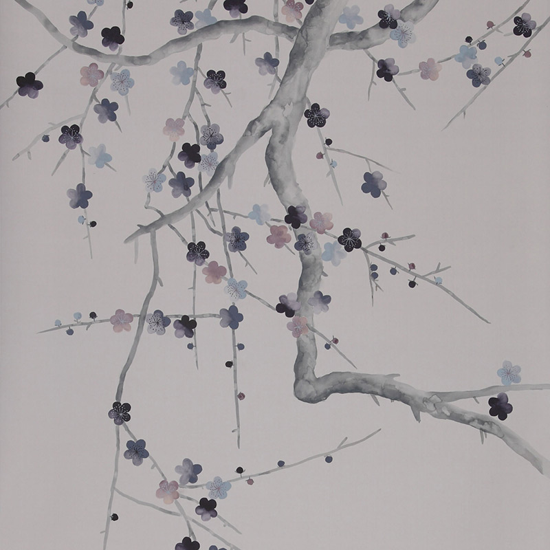 Обои ручная роспись Plum Blossom Special Colourway on Lilac Hint dyed silk Обои ручная роспись Plum Blossom Special Colourway on Lilac Hint dyed silk в Волгограде | Loft Concept
