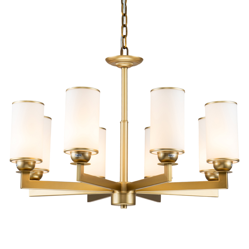 Люстра Amoret Chandelier 76 Латунь Белое матовое стекло Люстра Amoret Chandelier 76 Латунь Белое матовое стекло в Волгограде | Loft Concept