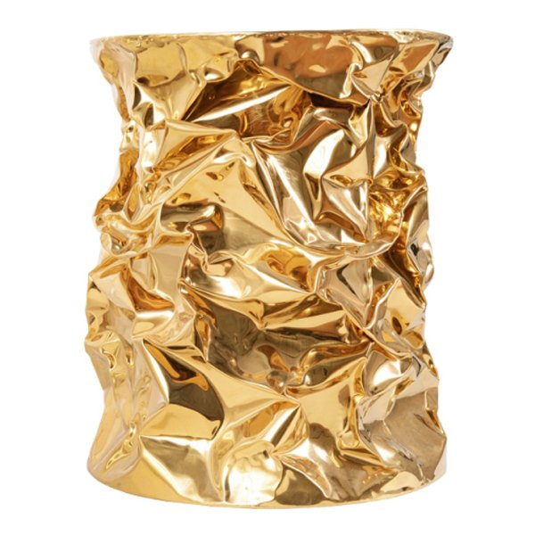 Приставной столик Stool Gold Crumpled Paper Приставной столик Stool Gold Crumpled Paper в Волгограде | Loft Concept