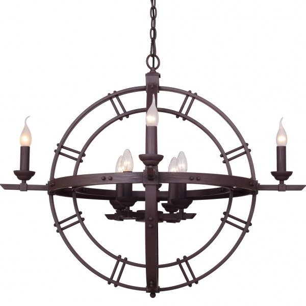 Люстра Rust Round Chandelier Коричневый Люстра Rust Round Chandelier Коричневый в Волгограде | Loft Concept