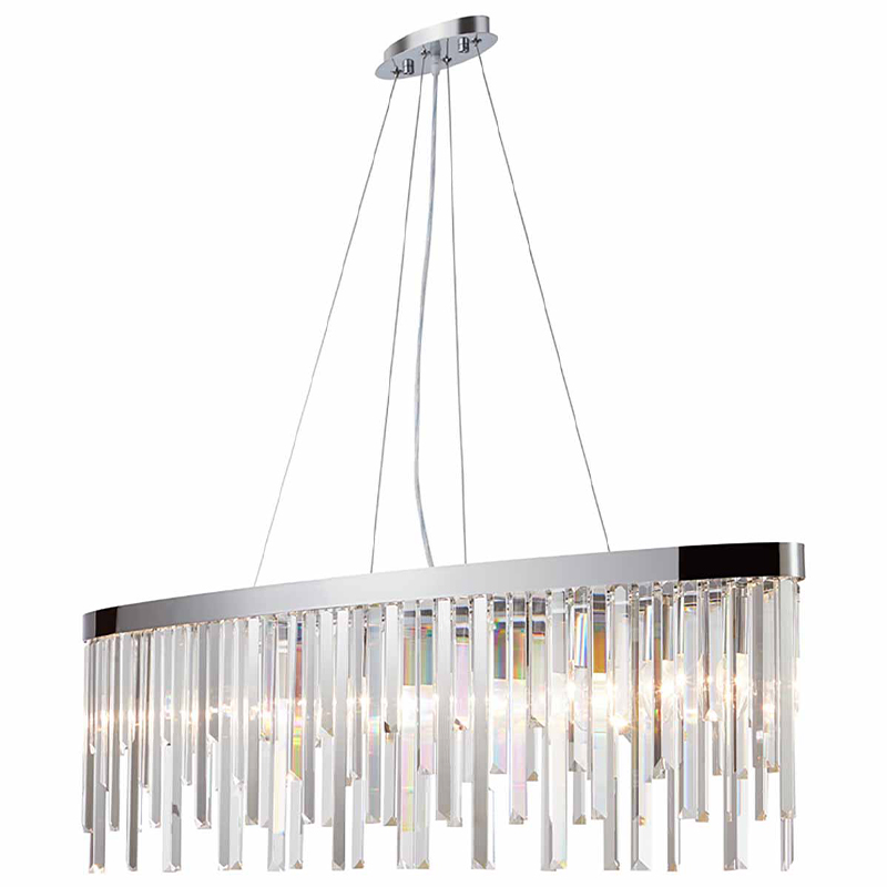 Люстра Bennett Oval Chandelier chrome Хром Прозрачный Люстра Bennett Oval Chandelier chrome Хром Прозрачный в Волгограде | Loft Concept