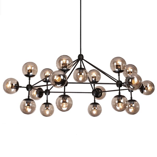 Люстра Modo Chandelier 19 Globes Дымчатый (Smoke) Люстра Modo Chandelier 19 Globes Дымчатый (Smoke) в Волгограде | Loft Concept