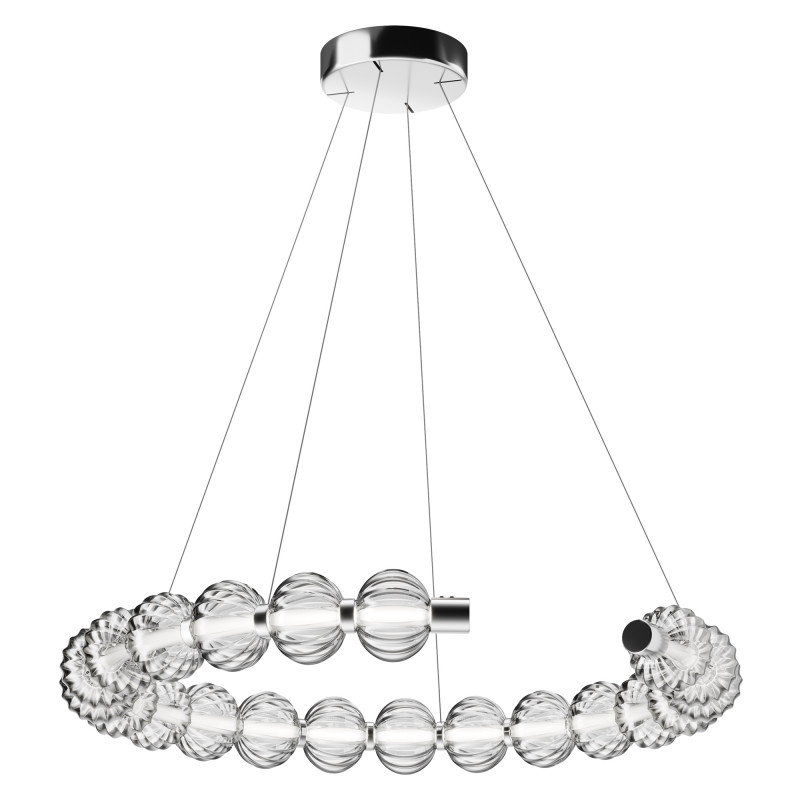 Светильник кольцо со стеклянными шарами Balls Lamp Хром Светильник кольцо со стеклянными шарами Balls Lamp Хром в Волгограде | Loft Concept