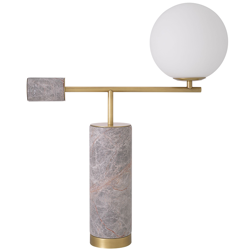 Настольная лампа Eichholtz Table Lamp Xperience Grey Серый Латунь Белое матовое стекло Настольная лампа Eichholtz Table Lamp Xperience Grey Серый Латунь Белое матовое стекло в Волгограде | Loft Concept