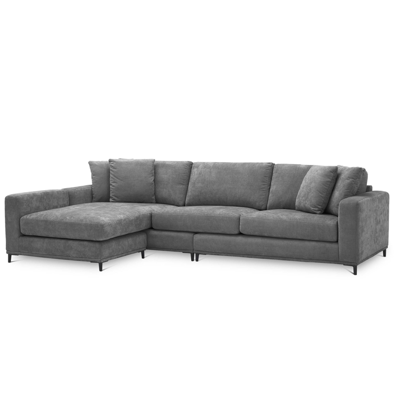 Диван Eichholtz Sofa Feraud Lounge grey Серый Черный Диван Eichholtz Sofa Feraud Lounge grey Серый Черный в Волгограде | Loft Concept