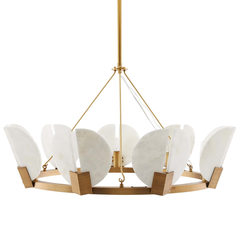 Люстра Arteriors SIERRA CHANDELIER GOLD Золотой Белый Люстра Arteriors SIERRA CHANDELIER GOLD Золотой Белый в Волгограде | Loft Concept
