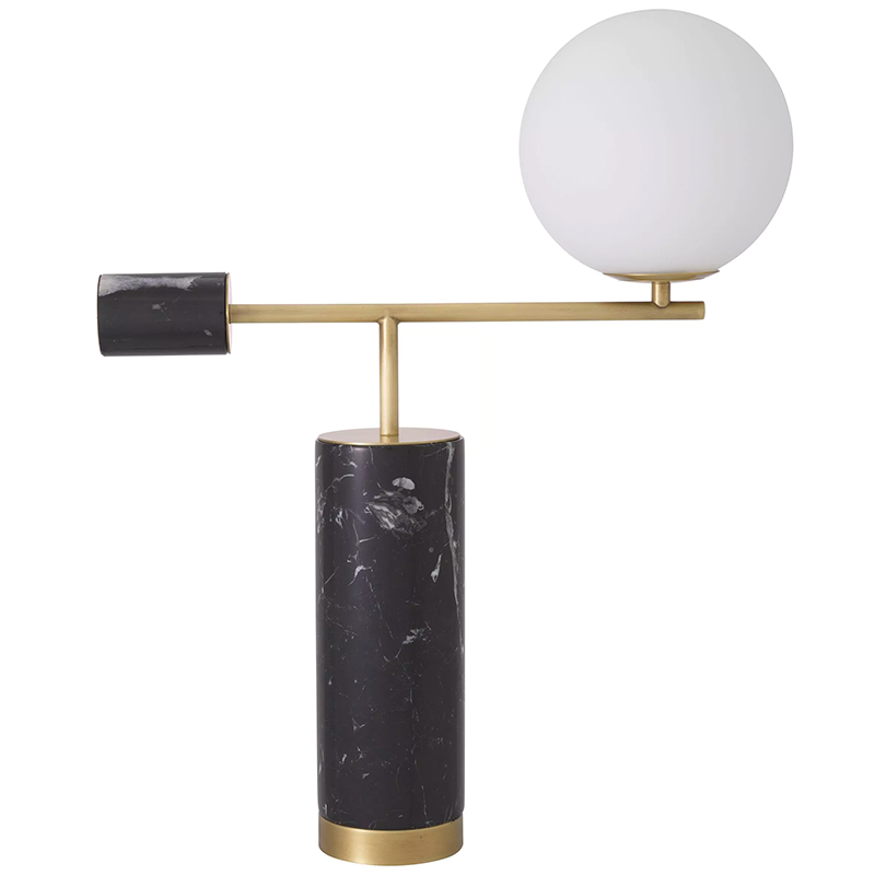 Настольная лампа Eichholtz Table Lamp Xperience Black Черный Мрамор Nero Латунь Белое матовое стекло Настольная лампа Eichholtz Table Lamp Xperience Black Черный Мрамор Nero Латунь Белое матовое стекло в Волгограде | Loft Concept