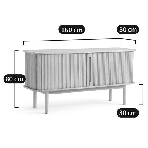 Длинный низкий буфет с 2-мя раздвижными дверцами Toinette Light Cupboard Длинный низкий буфет с 2-мя раздвижными дверцами Toinette Light Cupboard в Волгограде