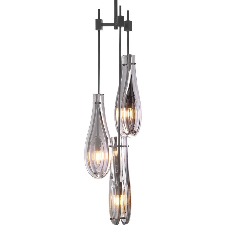 Люстра Eichholtz Chandelier Bellano S Bronze Темная бронза Стекло Смок Люстра Eichholtz Chandelier Bellano S Bronze Темная бронза Стекло Смок в Волгограде | Loft Concept
