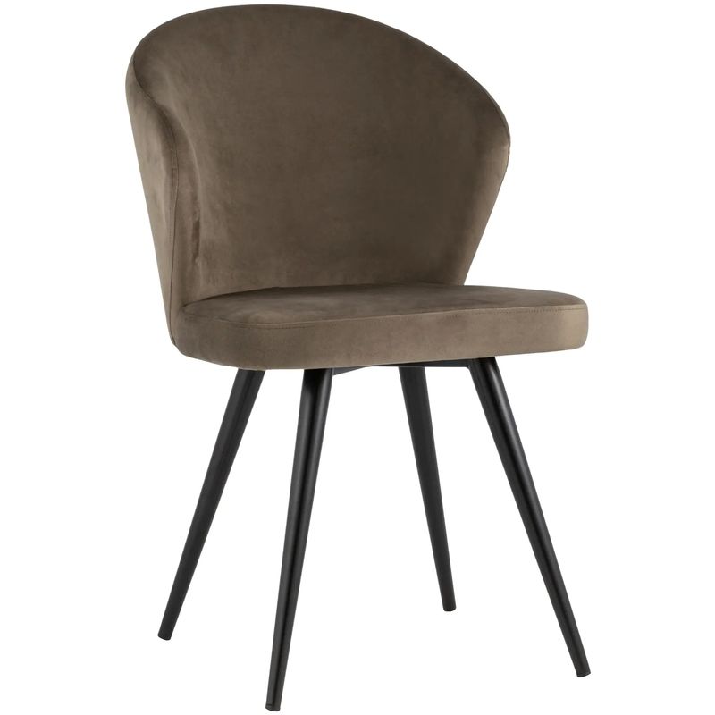Стул Коричневый Бархат Volante Chair Коричневый Черный Стул Коричневый Бархат Volante Chair Коричневый Черный в Волгограде | Loft Concept