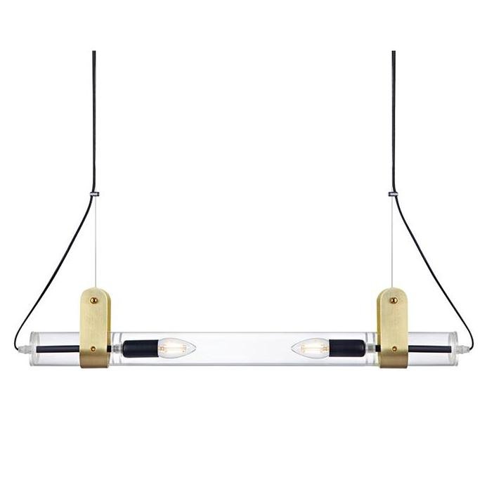 Люстра ReTube Pendant Double Латунь Люстра ReTube Pendant Double Латунь в Волгограде | Loft Concept