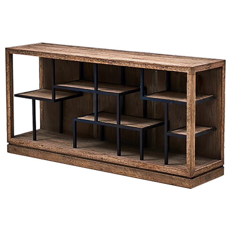 Стеллаж в стиле Лофт Geometric Loft Rack S Коричневый Черный Стеллаж в стиле Лофт Geometric Loft Rack S Коричневый Черный в Волгограде | Loft Concept