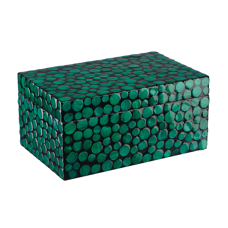 Шкатулка Box Nacre Черный Малахит (зеленый) Шкатулка Box Nacre Черный Малахит (зеленый) в Волгограде | Loft Concept