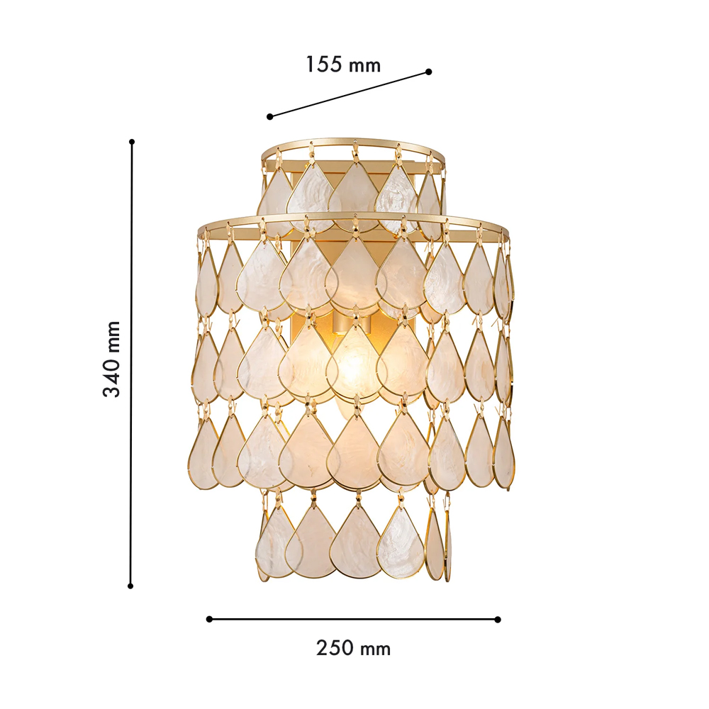 Бра с декором из натуральной морской ракушки Iridescent Light в Волгограде