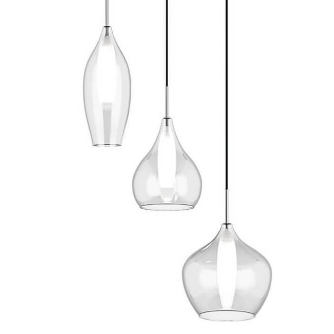 Люстра Candiano Transparent Triple Прозрачный Хром Люстра Candiano Transparent Triple Прозрачный Хром в Волгограде | Loft Concept