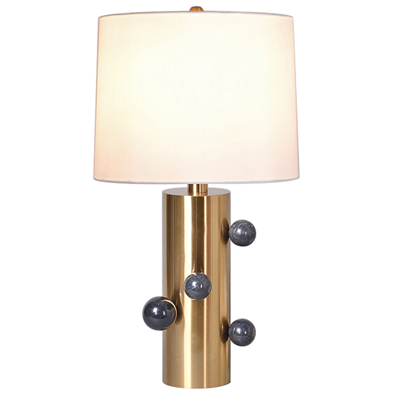 Настольная лампа с абажуром Cantrell Table Lamp Black Бежевый Золотой Черный Настольная лампа с абажуром Cantrell Table Lamp Black Бежевый Золотой Черный в Волгограде | Loft Concept