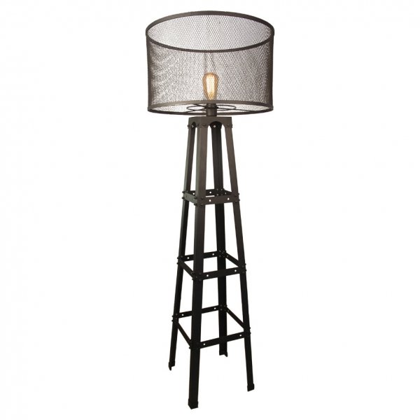Торшер Radial Cage Floor Lamp Черный Торшер Radial Cage Floor Lamp Черный в Волгограде | Loft Concept