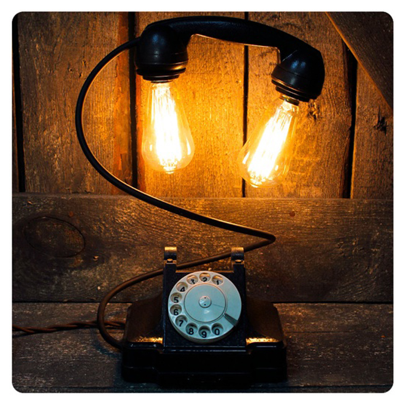 Настольная лампа Soviet Telephone II Черный Настольная лампа Soviet Telephone II Черный в Волгограде | Loft Concept