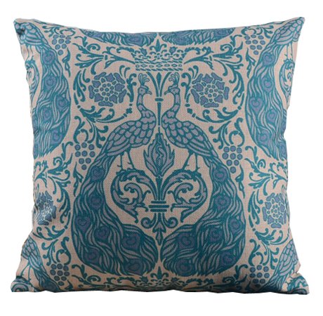 Подушка blue peacock ornament Бирюзовый Подушка blue peacock ornament Бирюзовый в Волгограде | Loft Concept