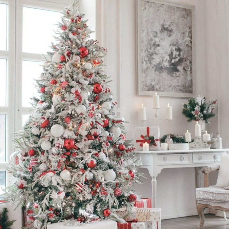 Дизайнерская Елка с Новогодним Декором Снежные Ягоды Christmas tree Snow Berries Красный Белый Зеленый Дизайнерская Елка с Новогодним Декором Снежные Ягоды Christmas tree Snow Berries Красный Белый Зеленый в Волгограде | Loft Concept
