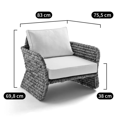 Кресло из плетеного гиацинта Gardner Wicker Armchair Кресло из плетеного гиацинта Gardner Wicker Armchair в Волгограде
