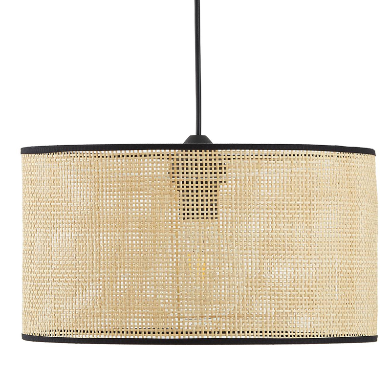 Подвесной светильник Ottar Wicker beige black 40 Бежевый Черный в Волгограде | Loft Concept 